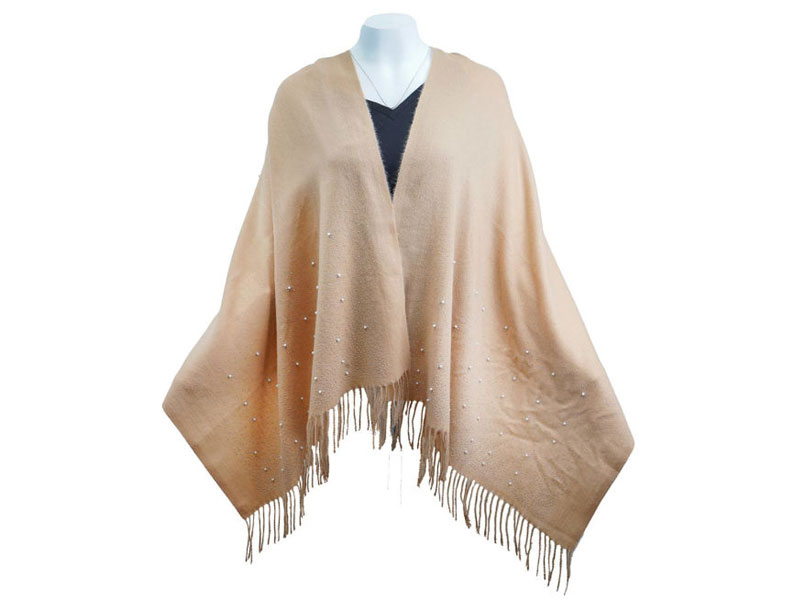 Galaxy Oversized Cozy Shawl with Pearl Embellishment