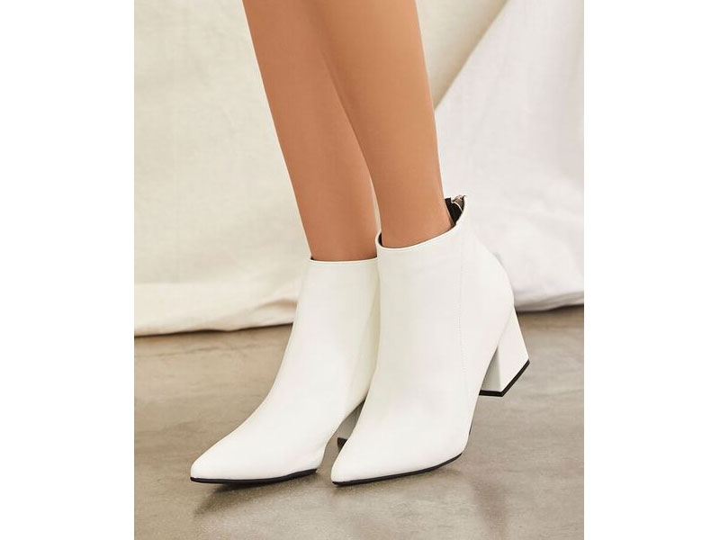 Women's Pointed Toe Block Heel Booties