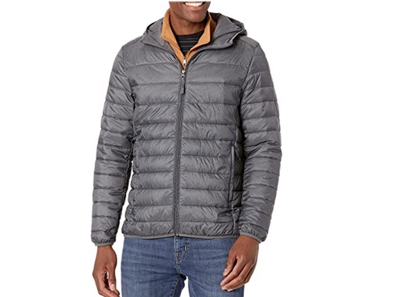 Amazon Essentials Men's Lightweight Water-Resistant Packable Hooded Puffer Jacke