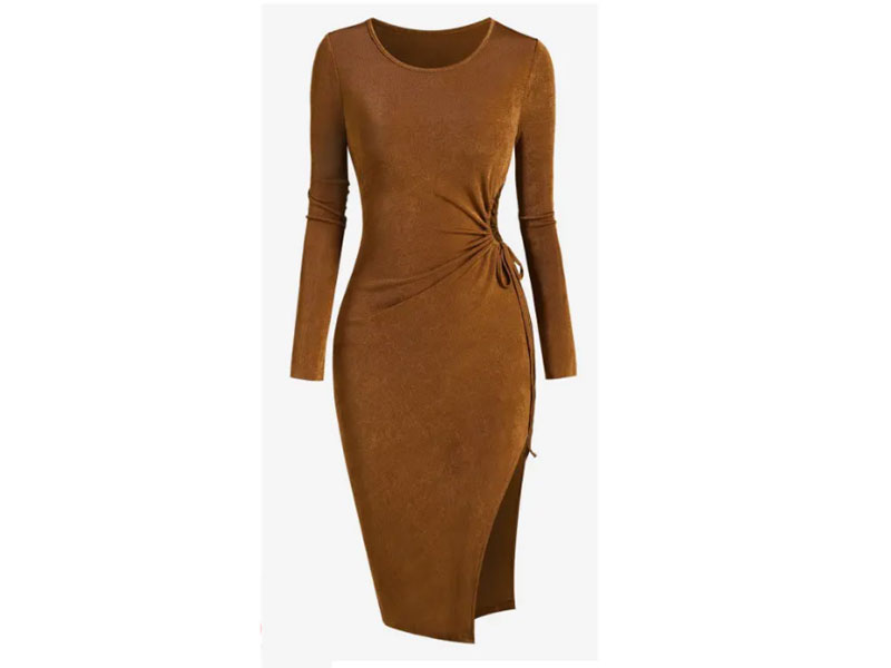 Women's Zaful Jersey Cinched Cutout Bodycon Dress