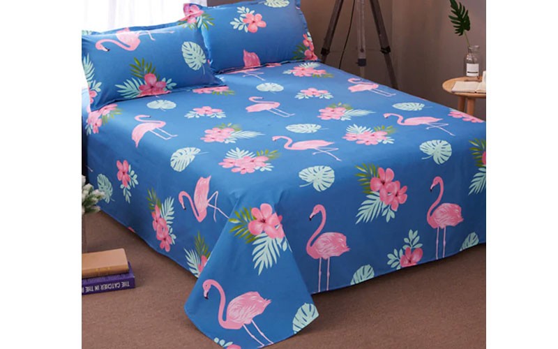 Flamingos Print Flat Sheet