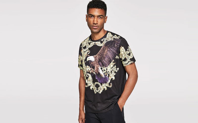 Shein Men Animal Print Tunic Tee