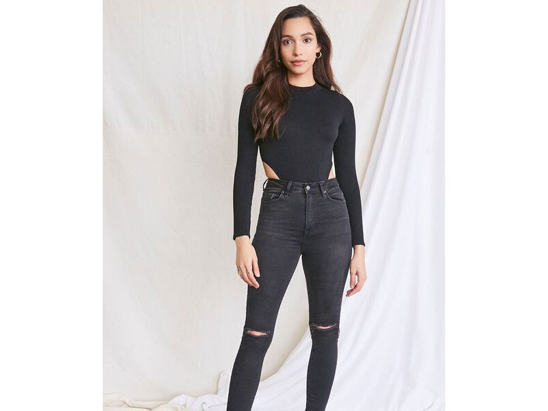 Women's High-Cut Long-Sleeve Bodysuit