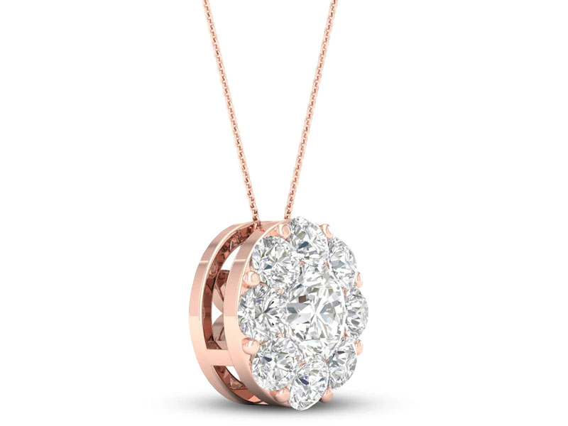 Jared 14K Rose Gold Diamond Pendant Necklace