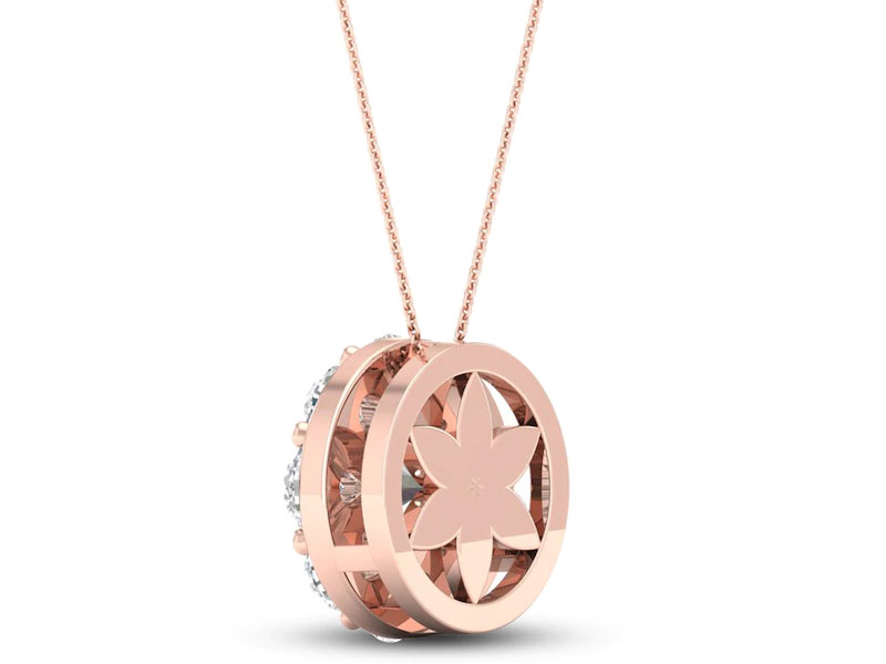 Jared 14K Rose Gold Diamond Pendant Necklace