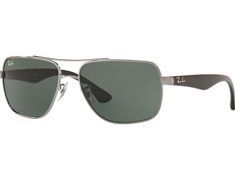 Ray-Ban 0RB3483 Square Metal Sunglasses for Men