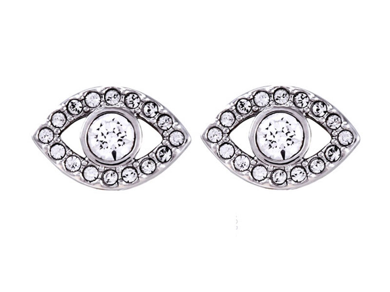 Swarovski Ladies Luckily Evil Eye Pierced Earrings