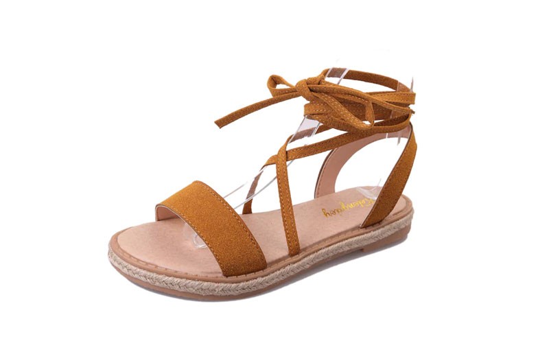 Cross Strap Flat Sandals