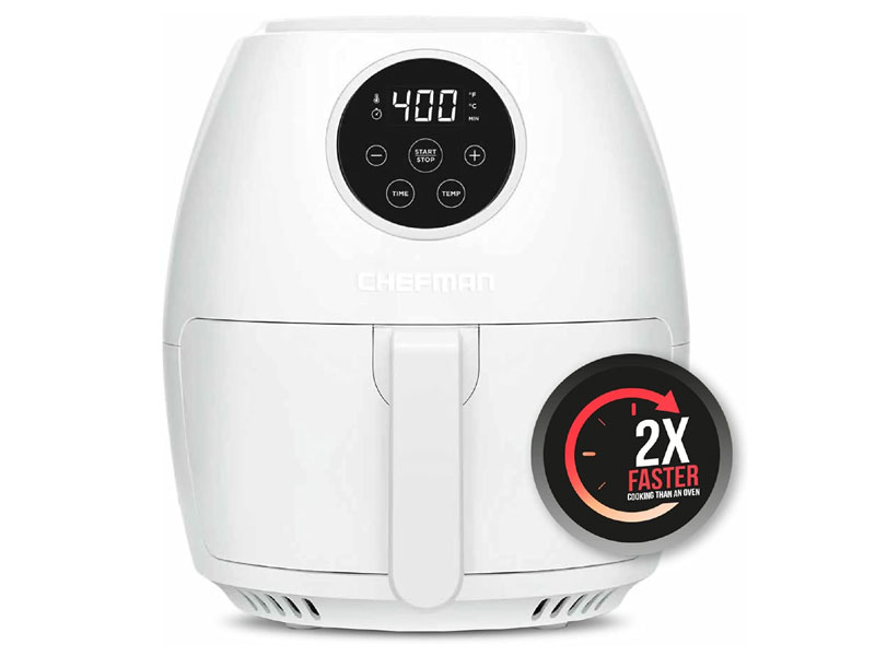 Chefman Small Air Fryer Healthy Cooking 3.7 Qt Nonstick