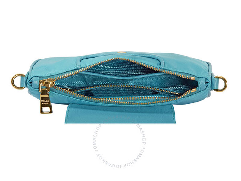 Prada Nylon Crossbody Bag in Turquoise