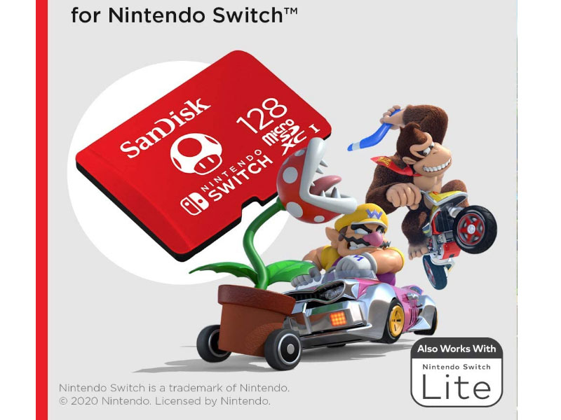 SanDisk 128GB microSDXC Card for Nintendo Switch