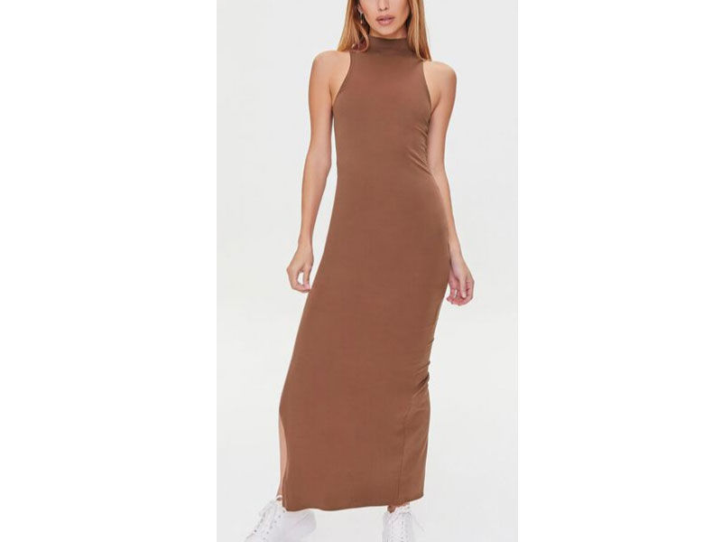 Women's Mock Neck Maxi Dress