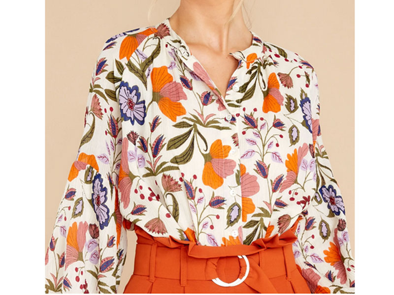 Women's Emory Almond Fall Floral Blouse