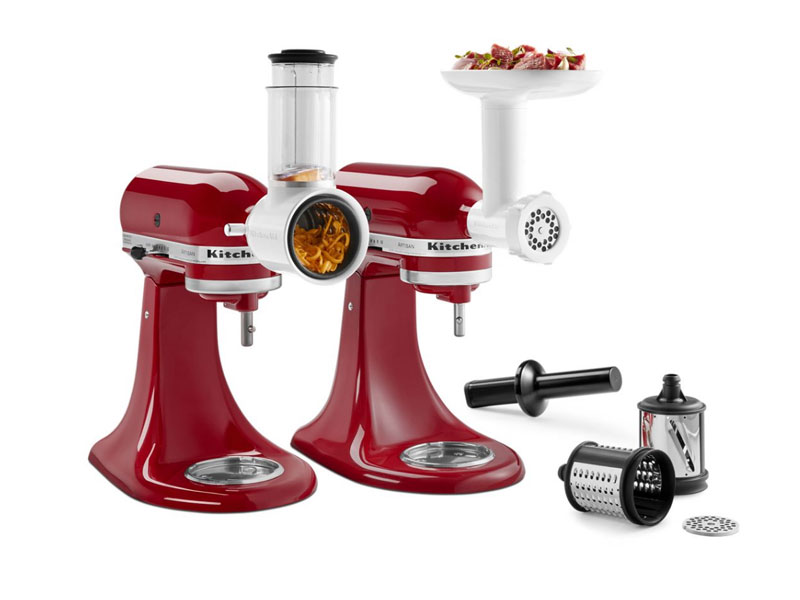 Kitchen Aid Food Grinder + Fresh Prep Slicer Attachment Bundle