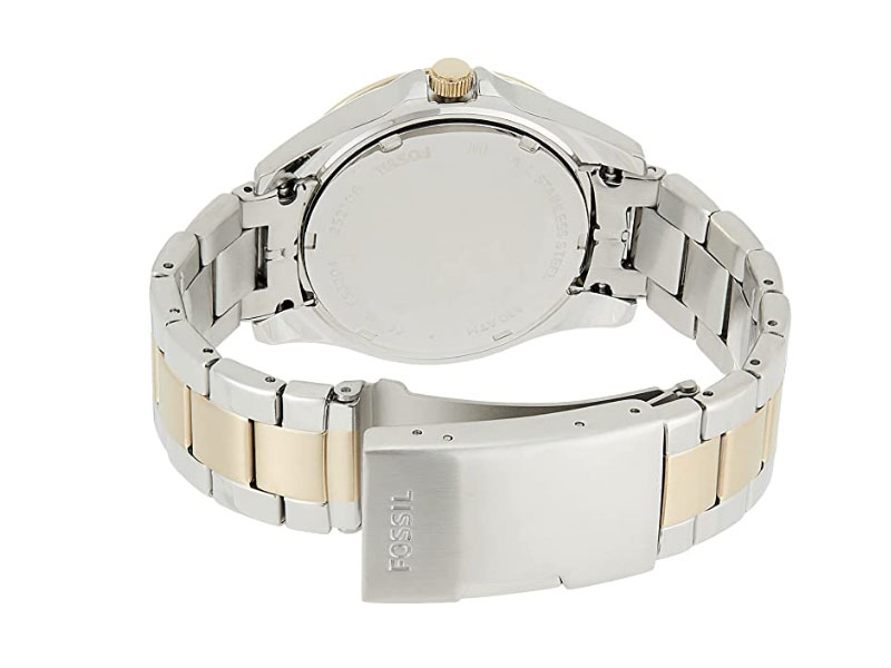 Women's Fossil Riley Stainless Steel Crystal-Accented Multifunction Quartz Watch