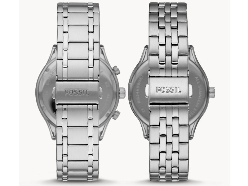 Fossil His & Her Fenmore Midsize Multifunction Watch Gift Set