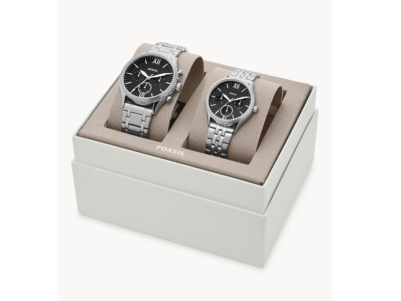 Fossil His & Her Fenmore Midsize Multifunction Watch Gift Set