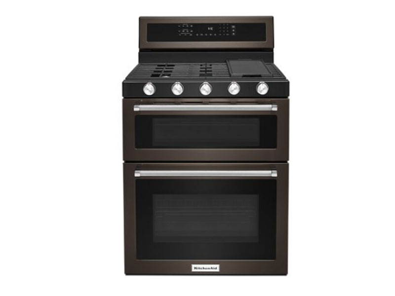 KitchenAid 30-Inch 5 Burner Gas Double Oven Convection Range