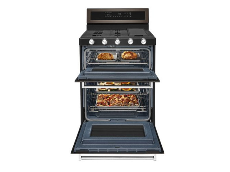 KitchenAid 30-Inch 5 Burner Gas Double Oven Convection Range