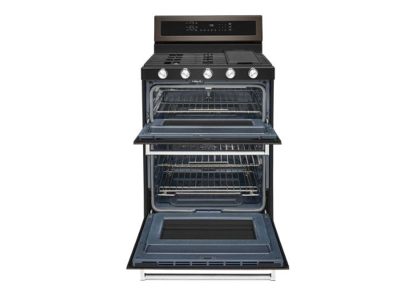 KitchenAid 30-Inch 5 Burner Gas Double Oven Convection Range