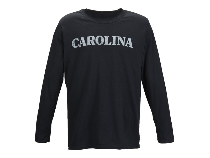 Men's Carolina Black Logo Long Sleeve T-Shirt
