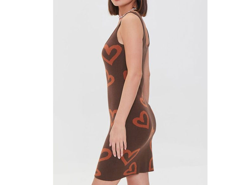 Women's Heart Print Tank Dress