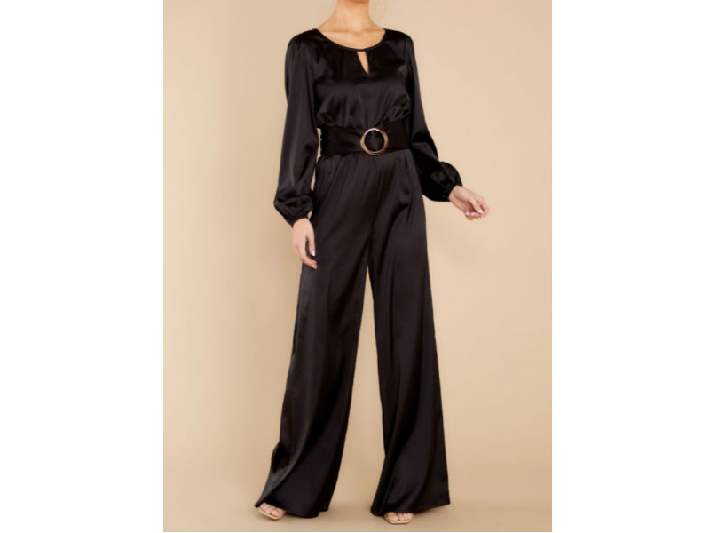 Women's Glance of Elegance Black Jumpsuit