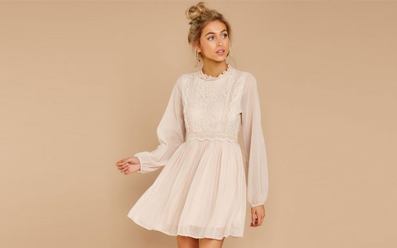 Stuning Ivory Lace Dress  