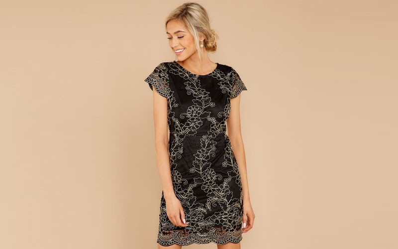Gorgeous Black Embroidered Dress