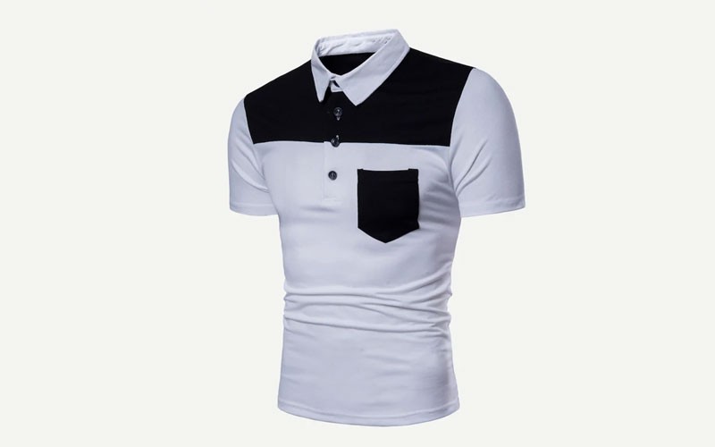 Men Cut And Panel Polo Shirt