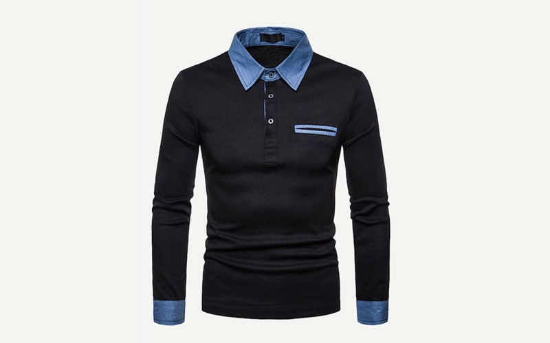 Men Contrast Trim Polo Shirt