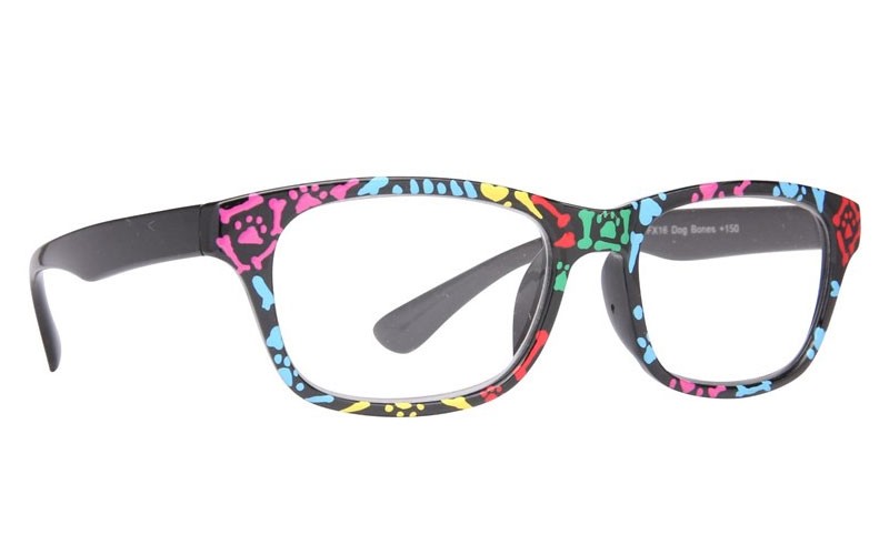 Evolutioneyes Handpainted Dog Bones Reading Glasses