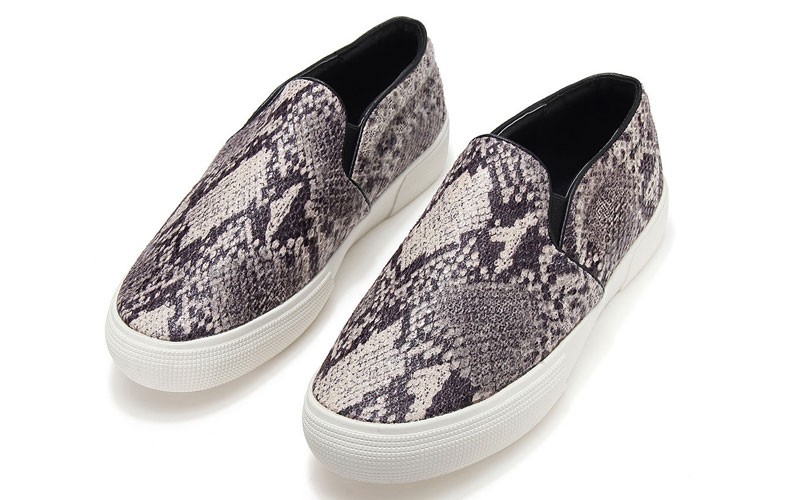 Snake Print Plimsolls