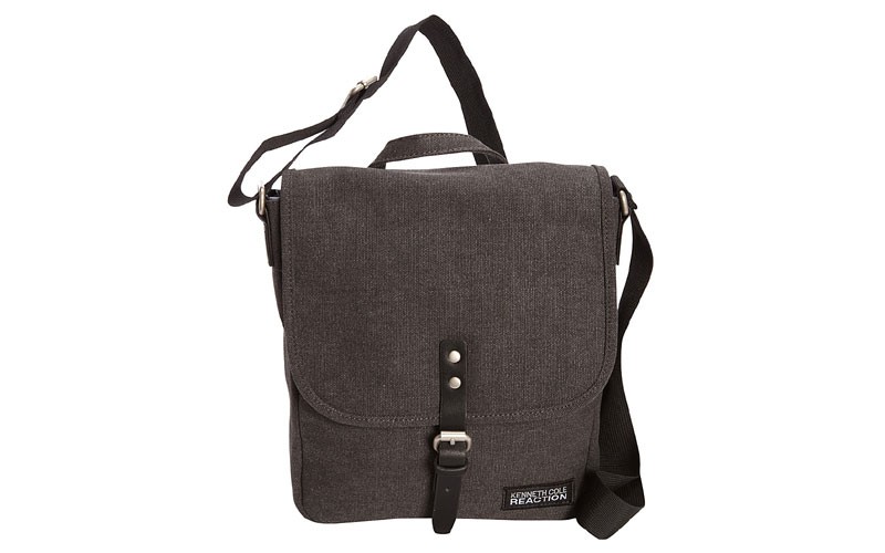 Kenneth Cole Reaction Long Day To Go Tablet Case Messenger Bag Charcoal Gray