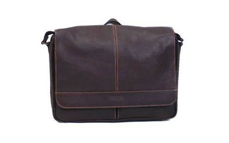 Kenneth Cole Reaction Risky Business Flapover Messenger Laptop Bag Black