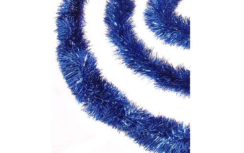 Northlight 50' Shiny Blue Festive Christmas Hanukkah Foil Tinsel Garland - Unlit