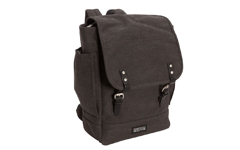 Kenneth Cole Reaction The Day It Used To B Canvas Backpack Charcoal Gray