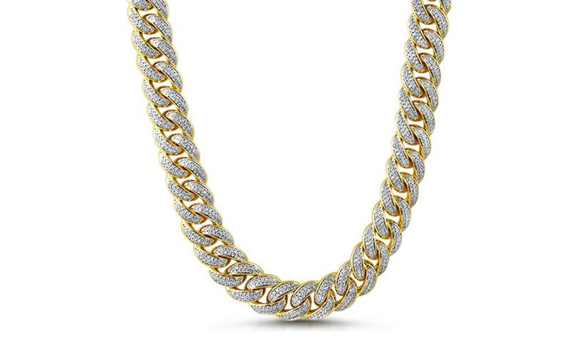 15Mm Miami Cuban Gold Cz Bling Bling Chain