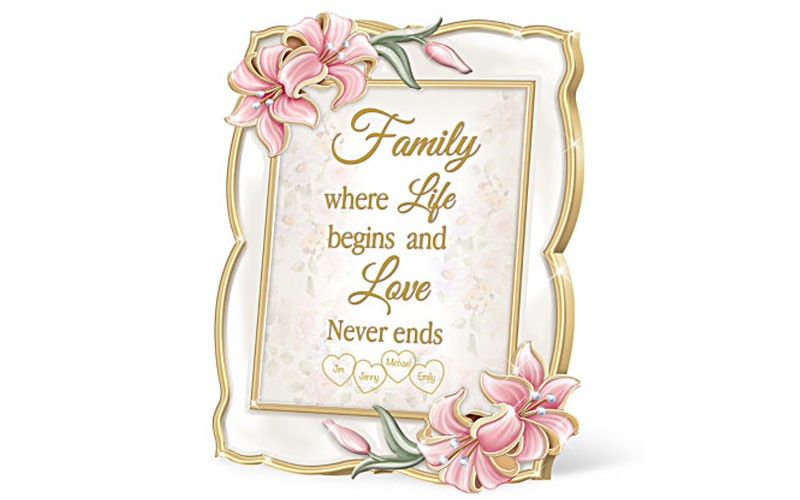 Love Begins With Family Personalized Framed Poem