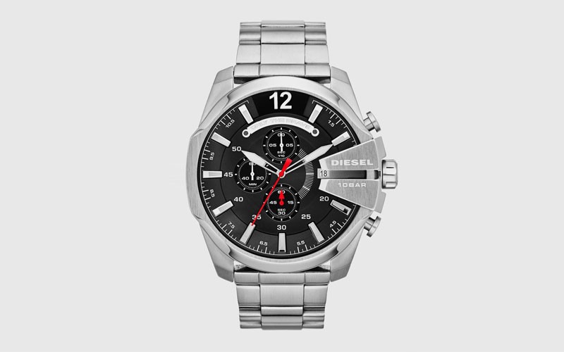 Diesel Chief Chronograph Black Dial Stainless Steel Men's Watch