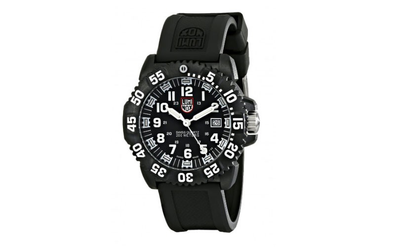 Luminox Sea Black Dial Rubber Silicone Strap Mens Watch