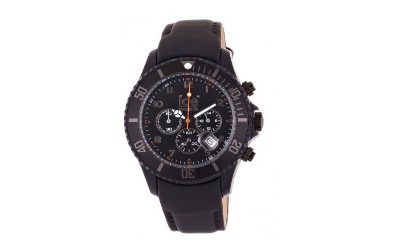 Ice Chrono Matte Black Dial Chronograph Mens Watch 