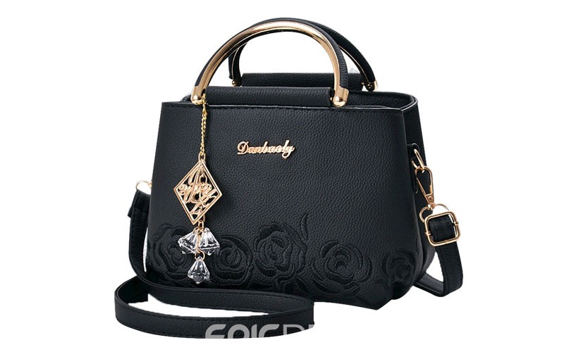 Ericdress Exquisite Rose Pendant Embossing Handbag