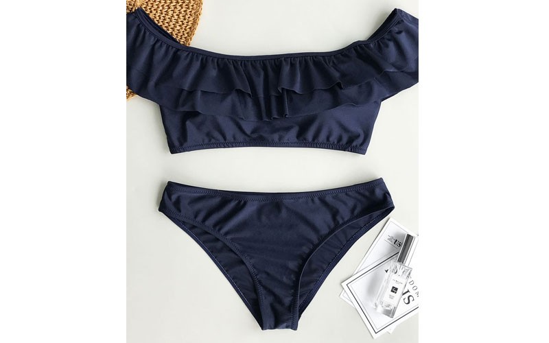 Out Of The Ordinary Solid Bikini Set