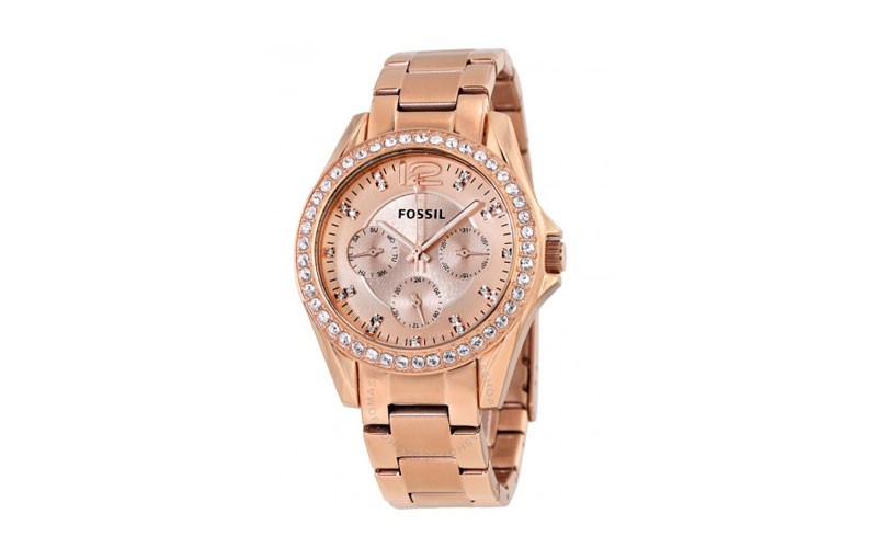 Fossil Riley Multifunction Rose Gold-plated Ladies Watch