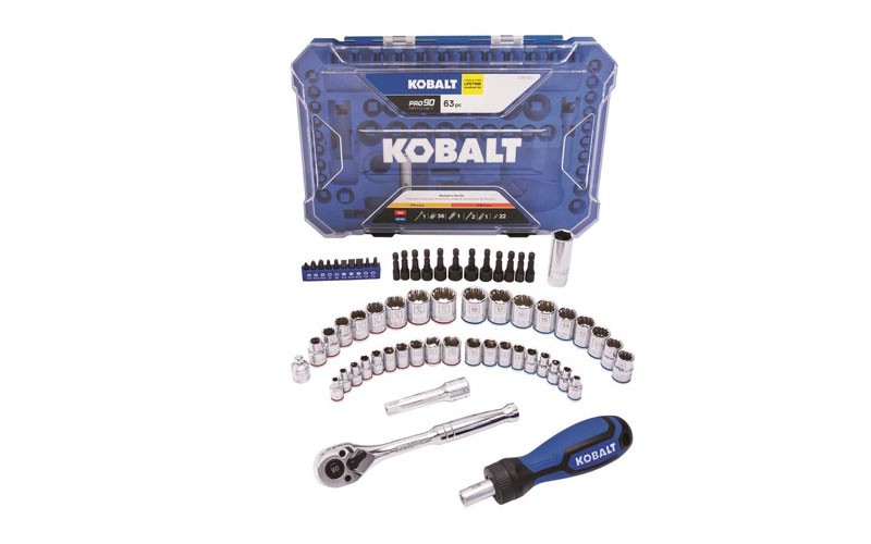 Kobalt 63-Piece Standard (SAE) and Metric Polished Chrome Mechanic's Tool Set