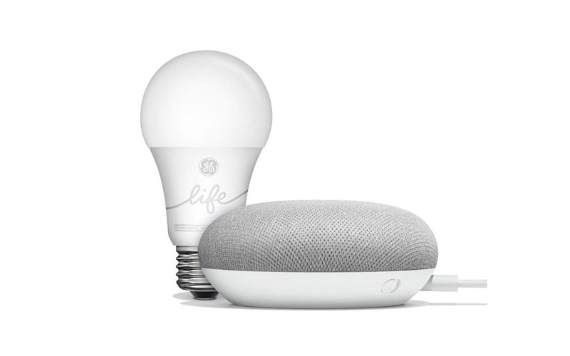 Google Mini Chalk GE Smart Bulb