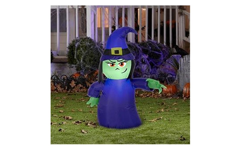 Gemmy 73108 Halloween Airblown Attitude Witch Lighted Inflatable, 9-7/8-Inch X 8-7/1
