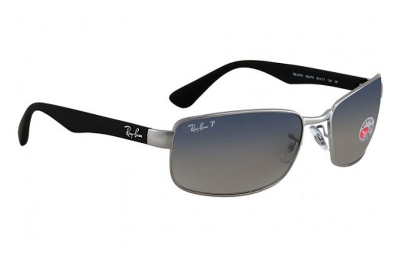 Rayban Blue Grey Gradient Square Polarized Sunglasses