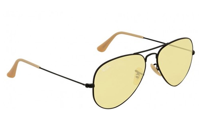 Rayban Aviator Evolve Yellow Photocromic Aviator Sunglasses